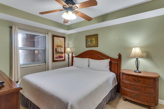 866 Santa Rosa Blvd Unit 302, Fort Walton Beach, FL 32548 - bedroom featuring light tile patterned flooring and ceiling fan