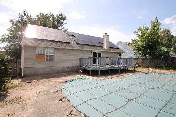 116 Nicole Ln, Crestview, FL 32539 - view of swimming pool with a wooden deck