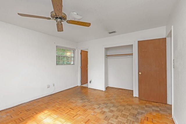 19 Bayview Dr, Shalimar, FL 32579 - unfurnished bedroom featuring a closet and a ceiling fan
