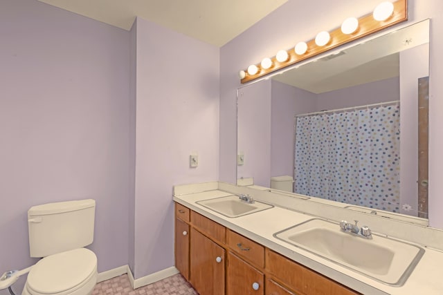 19 Bayview Dr, Shalimar, FL 32579 - bathroom with double vanity, a shower with curtain, and tile patterned floors