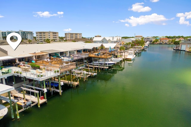 113 Durango Rd, Destin, FL 32541 - water view with a boat dock and boat lift