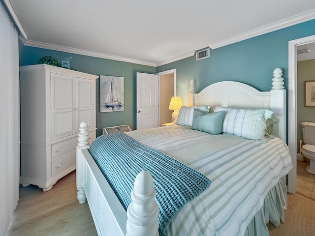 458 Linkside Pl, Miramar Beach, FL 32550 - bedroom with light wood-style floors and crown molding