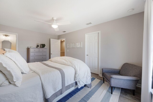 233 Sand Oak Blvd, Panama City Beach, FL 32413 - bedroom with light wood finished floors and ceiling fan