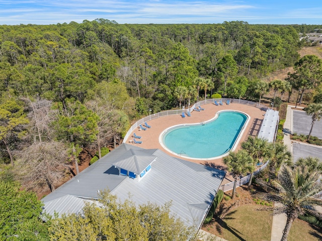 233 Sand Oak Blvd, Panama City Beach, FL 32413 - bird's eye view of a heavily wooded area and a pool