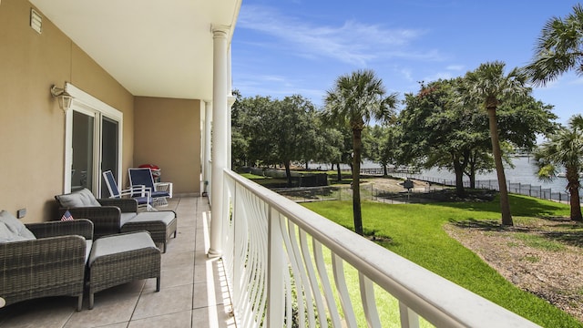 113 SE Brooks St Unit 204, Fort Walton Beach, FL 32548 - balcony featuring a water view