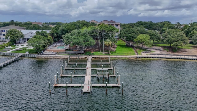 113 SE Brooks St Unit 204, Fort Walton Beach, FL 32548 - dock featuring a water view and boat lift