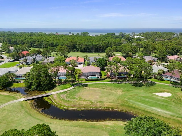 527 Indigo Loop, Miramar Beach, FL 32550 - aerial perspective of suburban area featuring a nearby body of water and a golf course
