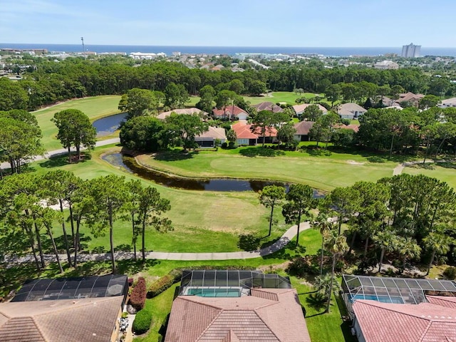 527 Indigo Loop, Miramar Beach, FL 32550 - aerial view of a golf course, a nearby body of water, and a tree filled landscape