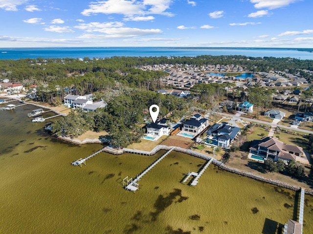 253 Driftwood Point Rd, Santa Rosa Beach, FL 32459 - aerial view of property's location with a nearby body of water and nearby suburban area