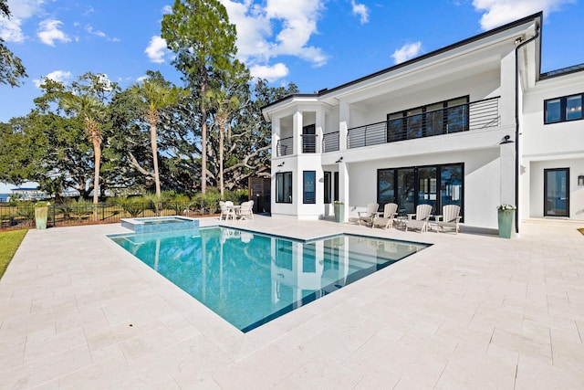 253 Driftwood Point Rd, Santa Rosa Beach, FL 32459 - view of swimming pool featuring a patio area and a pool with connected hot tub