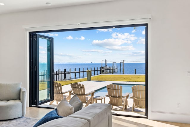 253 Driftwood Point Rd, Santa Rosa Beach, FL 32459 - balcony with a water view, a dock, and boat lift