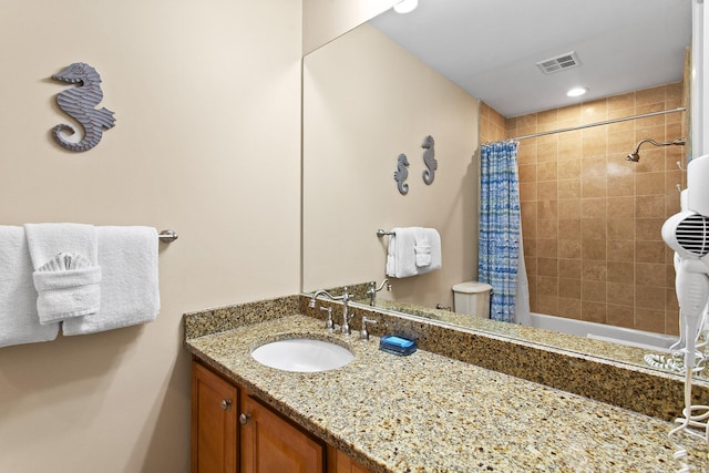 1653 W County Highway 30a Unit 1119, Santa Rosa Beach, FL 32459 - bathroom featuring vanity and shower / tub combo with curtain