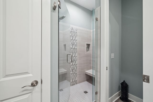 38 Constant Ave, Santa Rosa Beach, FL 32459 - full bath with a relaxing sauna, a shower stall, and baseboards