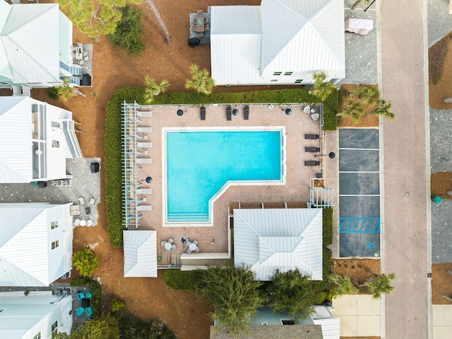 38 Constant Ave, Santa Rosa Beach, FL 32459 - drone / aerial view of a pool area