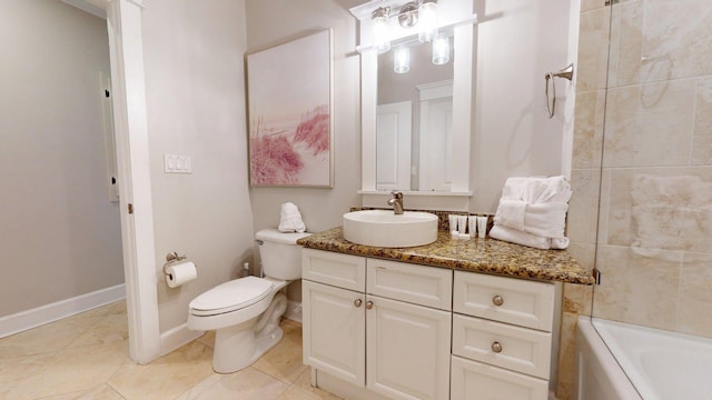 11807 Front Beach Rd Unit 1- 2204, Panama City Beach, FL 32407 - full bath featuring vanity, toilet, tile patterned flooring, and baseboards