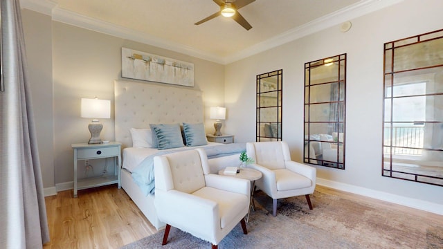 11807 Front Beach Rd Unit 1- 2204, Panama City Beach, FL 32407 - bedroom with wood finished floors, crown molding, and baseboards