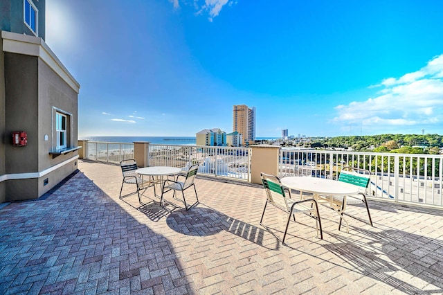 11807 Front Beach Rd Unit 1- 2204, Panama City Beach, FL 32407 - view of patio / terrace with a water view