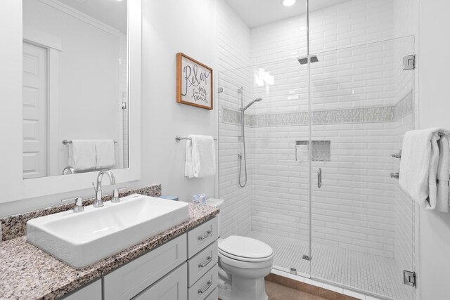 14 The Heron Cv, Inlet Beach, FL 32461 - full bath featuring a shower stall, vanity, and recessed lighting