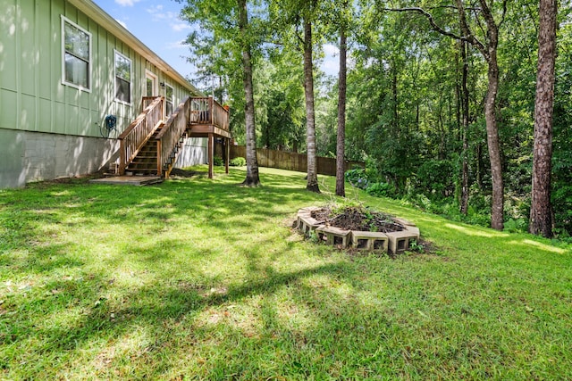 319 Key Lime Pl, Crestview, FL 32536 - view of yard with stairs and a deck