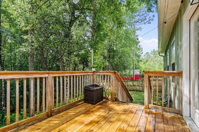 319 Key Lime Pl, Crestview, FL 32536 - wooden terrace featuring view of scattered trees