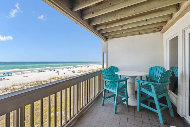 23011 Front Beach Rd Unit E-20, Panama City Beach, FL 32413 - balcony featuring view of water and beach