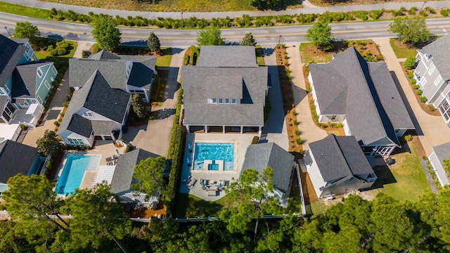 339 Pathways Dr, Inlet Beach, FL 32461 - aerial perspective of suburban area featuring a pool area
