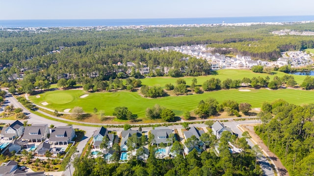 339 Pathways Dr, Inlet Beach, FL 32461 - aerial view of residential area featuring a golf club and a large body of water