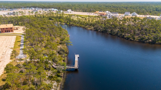 339 Pathways Dr, Inlet Beach, FL 32461 - drone / aerial view of a heavily wooded area and a large body of water