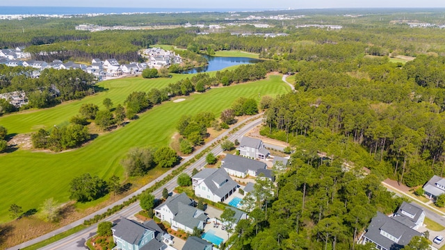 339 Pathways Dr, Inlet Beach, FL 32461 - aerial view of residential area featuring a large body of water and a golf club