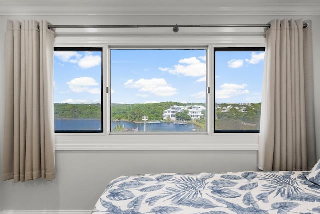 23223 Front Beach Rd # 335, Panama City Beach, FL 32413 - bedroom with ornamental molding