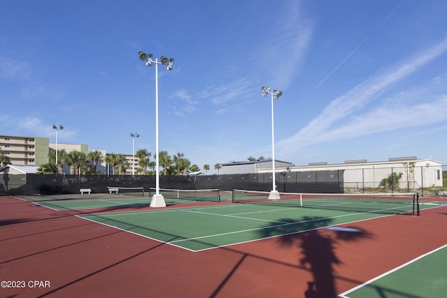 23223 Front Beach Rd # 335, Panama City Beach, FL 32413 - view of tennis court featuring community basketball court