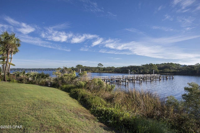 23223 Front Beach Rd # 335, Panama City Beach, FL 32413 - water view with a boat dock