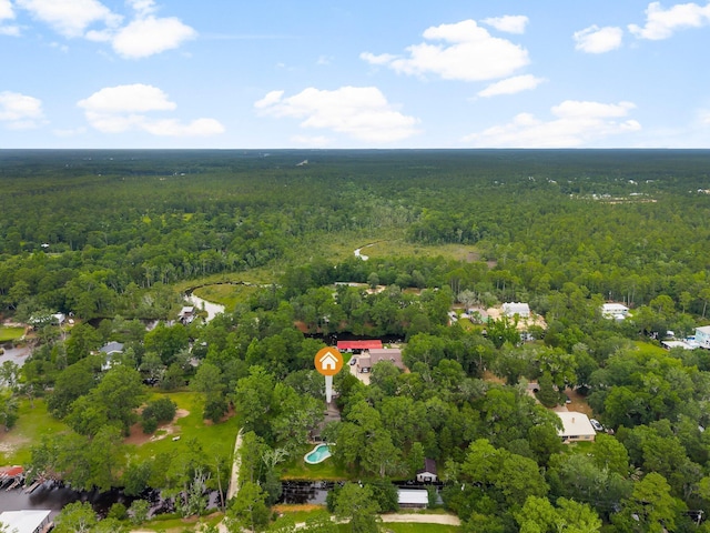 619 Pitts Bayshore Dr, Freeport, FL 32439 - aerial view of a heavily wooded area