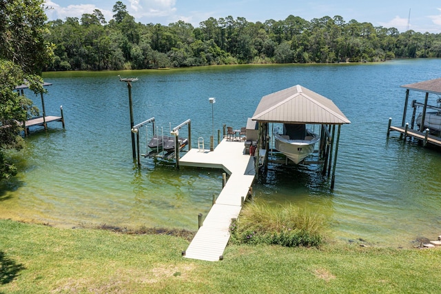 17 Poquito Rd, Shalimar, FL 32579 - dock with boat lift and a water view