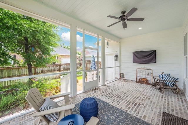 1502 Coriander Ln, Niceville, FL 32578 - sunroom with a ceiling fan