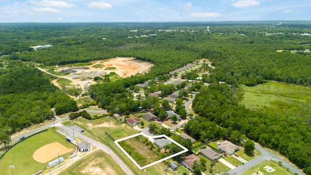51 Yearling Ct, Defuniak Springs, FL 32433 - view of property location with property parcel outlined and a forest