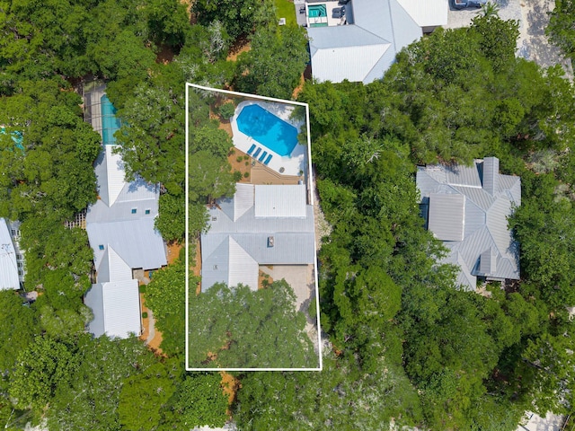 81 Canal St, Santa Rosa Beach, FL 32459 - aerial overview of property's location with property parcel outlined