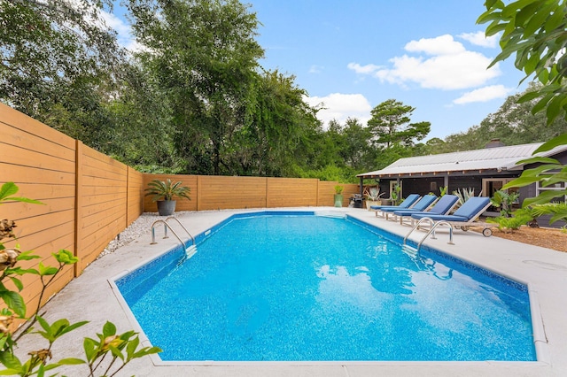 81 Canal St, Santa Rosa Beach, FL 32459 - view of pool featuring a fenced backyard and a patio area