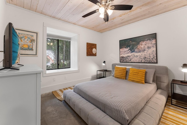 81 Canal St, Santa Rosa Beach, FL 32459 - bedroom featuring wooden ceiling and ceiling fan