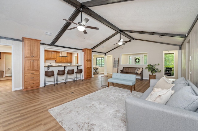 6060 Bud Moulton Rd, Crestview, FL 32536 - living room with ceiling fan and light wood finished floors
