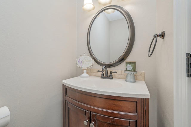 6060 Bud Moulton Rd, Crestview, FL 32536 - bathroom featuring vanity and tasteful backsplash