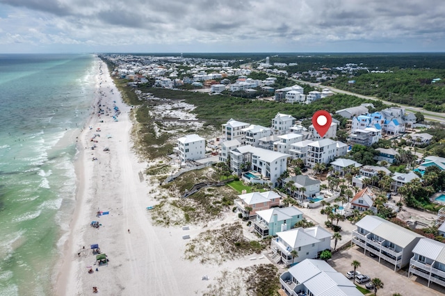 64 S Emerald Cove Ln, Inlet Beach, FL 32461 - aerial view of waterfront with a beach