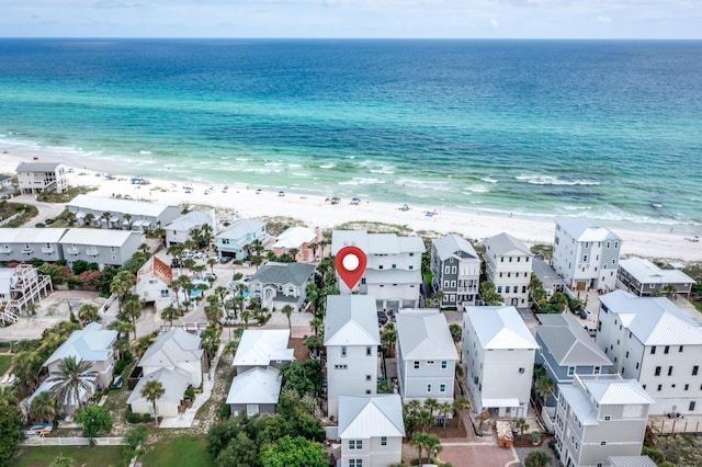 64 S Emerald Cove Ln, Inlet Beach, FL 32461 - aerial perspective of suburban area with waterfront with a beach
