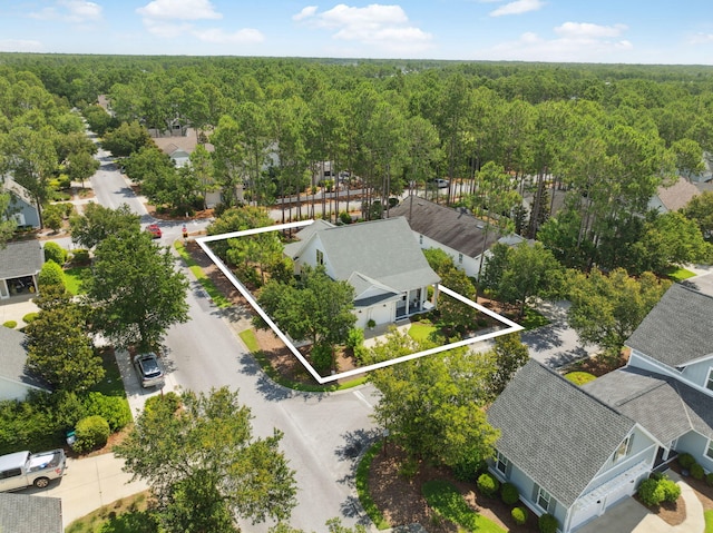 360 Jack Knife Dr, Inlet Beach, FL 32461 - aerial perspective of suburban area featuring property boundaries highlighted