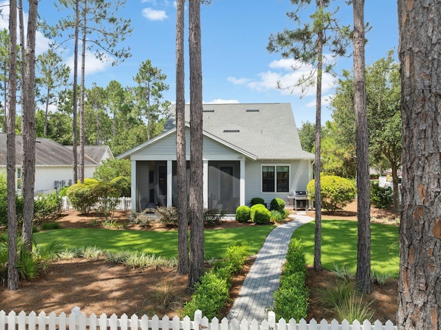 360 Jack Knife Dr, Inlet Beach, FL 32461 - view of front of house with a sunroom