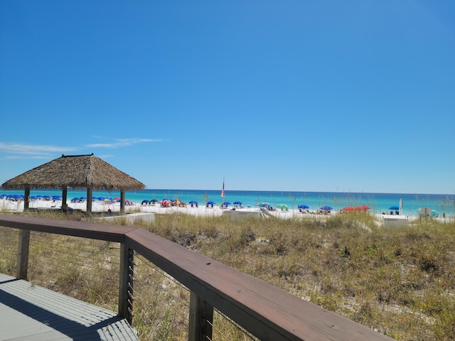 219 Scenic Gulf Dr Unit 930, Miramar Beach, FL 32550 - water view featuring a gazebo and local beach