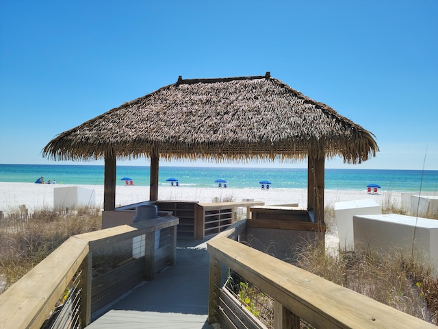 219 Scenic Gulf Dr Unit 930, Miramar Beach, FL 32550 - view of home's community featuring a gazebo and view of water and beach