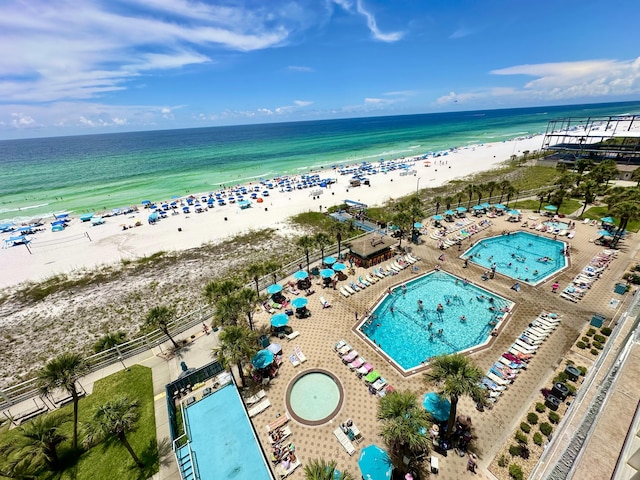 8743 Thomas Dr Unit 924, Panama City Beach, FL 32408 - bird's eye view of a pool area and unending shoreline