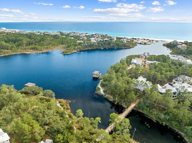 117 W Okeechobee, Santa Rosa Beach, FL 32459 - aerial overview of property's location with a nearby body of water