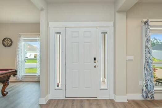 2405 Dakota Way, Crestview, FL 32536 - entryway with wood finished floors and pool table